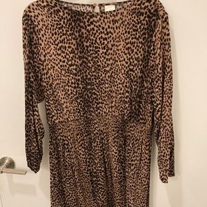 Cheetah Print Long Sleeve Dress